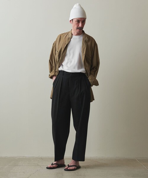 Steven Alan(スティーブンアラン)の「<Steven Alan> TWサッカー インツープリーツ ドレス トラウザーズ テーパード(スラックス・メンズ・ブラック/ダークブラウン・S/M/L/XL)」の8枚目の写真