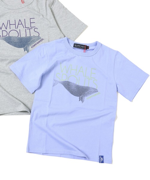 KRIFF MAYER Kid's Collection（クリフメイヤーキッズコレクション）の「楽LUCK TEE（鯨）（Tシャツ/カットソー・キッズ・ネイビー/ラベンダー/オフホワイト/グレー・120/130/140/150/160/170）」の4枚目の写真