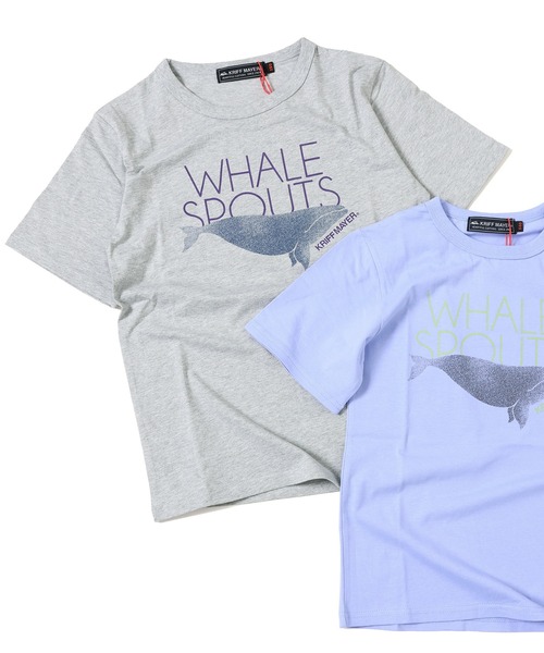 KRIFF MAYER Kid's Collection（クリフメイヤーキッズコレクション）の「楽LUCK TEE（鯨）（Tシャツ/カットソー・キッズ・ネイビー/ラベンダー/オフホワイト/グレー・120/130/140/150/160/170）」の3枚目の写真