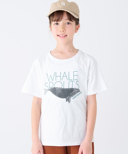 KRIFF MAYER Kid's Collection（クリフメイヤーキッズコレクション）の「楽LUCK TEE（鯨）（Tシャツ/カットソー・キッズ・ネイビー/ラベンダー/オフホワイト/グレー・120/130/140/150/160/170）」の7枚目の写真