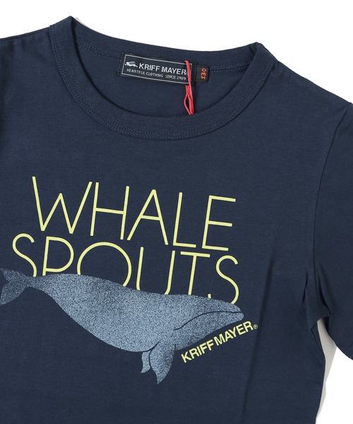 KRIFF MAYER Kid's Collection（クリフメイヤーキッズコレクション）の「楽LUCK TEE（鯨）（Tシャツ/カットソー・キッズ・ネイビー/ラベンダー/オフホワイト/グレー・120/130/140/150/160/170）」の20枚目の写真