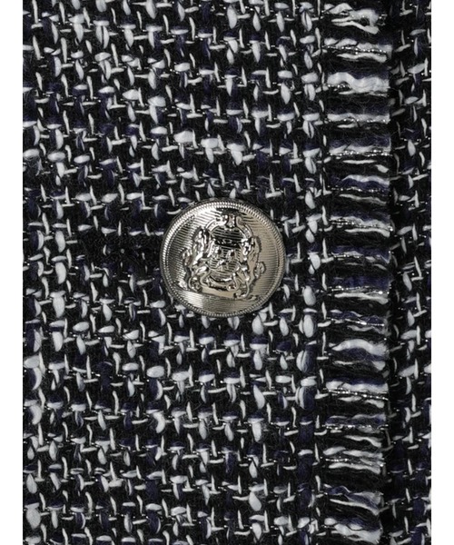 YECCA VECCA（イェッカヴェッカ）の「ノーカラーツイードジャケット②（その他アウター・レディース・ネイビー・FREE）」の12枚目の写真