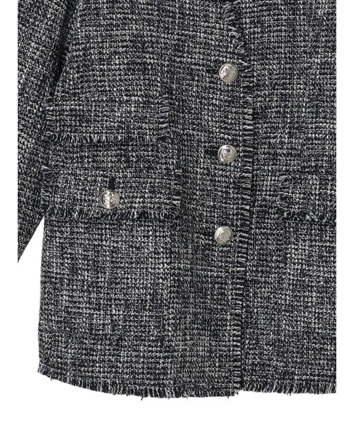 YECCA VECCA（イェッカヴェッカ）の「ノーカラーツイードジャケット②（その他アウター・レディース・ネイビー・FREE）」の18枚目の写真
