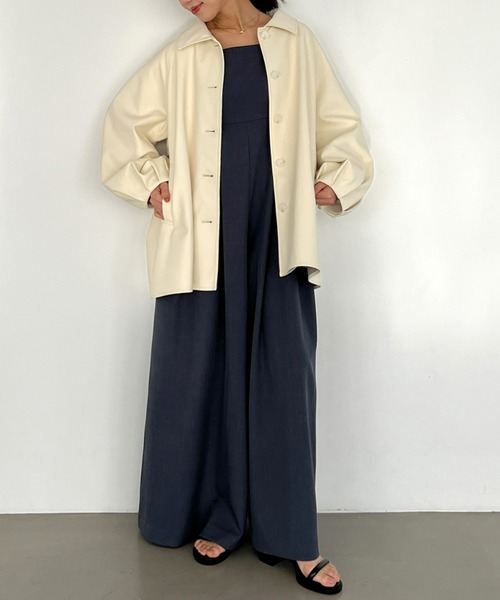 Olu.（オルドット）の「タックスリーブステンカラーコート（ステンカラーコート・レディース・グリーン系その他/アイボリー・FREE）」の12枚目の写真