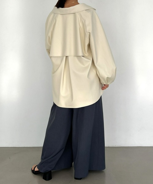 Olu.（オルドット）の「タックスリーブステンカラーコート（ステンカラーコート・レディース・グリーン系その他/アイボリー・FREE）」の13枚目の写真