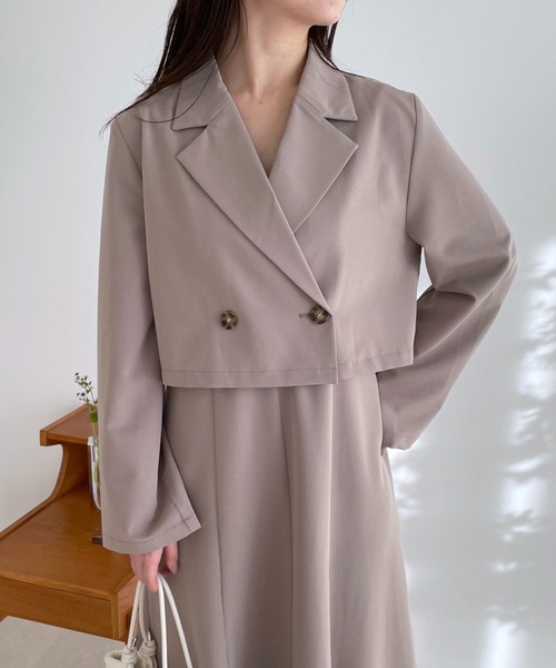 mysty woman（ミスティウーマン）の「アソートショートジャケット　108320（テーラードジャケット・レディース・ホワイト系その他/モカ/チャコールグレー・FREE）」の22枚目の写真