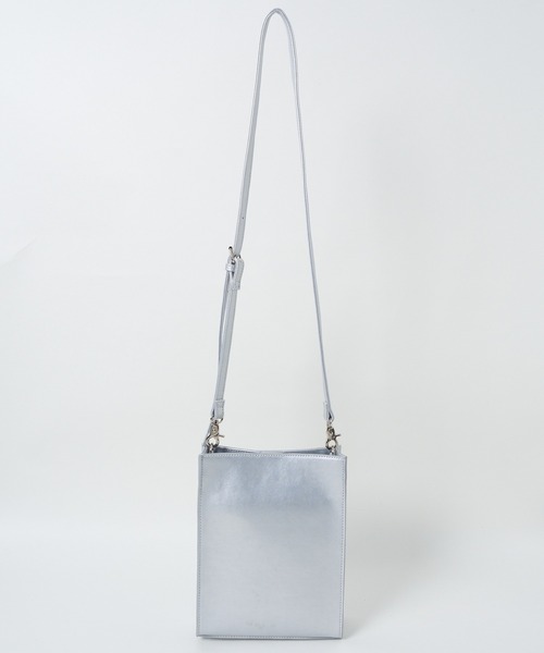 WEGO（ウィゴー）の「WEGO/レザータッチスクエアショルダー（ショルダーバッグ・レディース・その他1/シルバー/ブラック・FREE）」の10枚目の写真