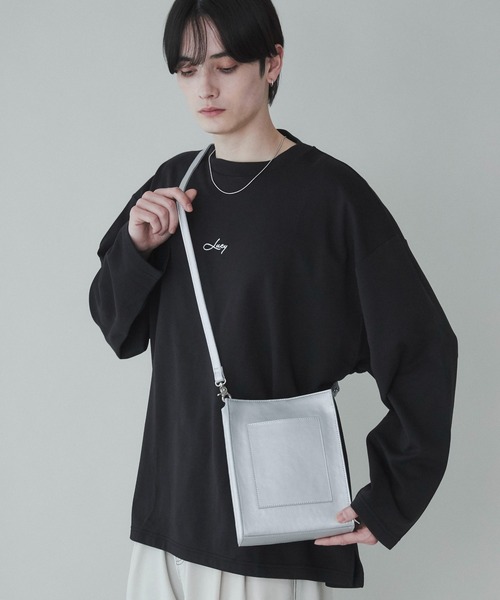 WEGO（ウィゴー）の「WEGO/レザータッチスクエアショルダー（ショルダーバッグ・レディース・その他1/シルバー/ブラック・FREE）」の16枚目の写真