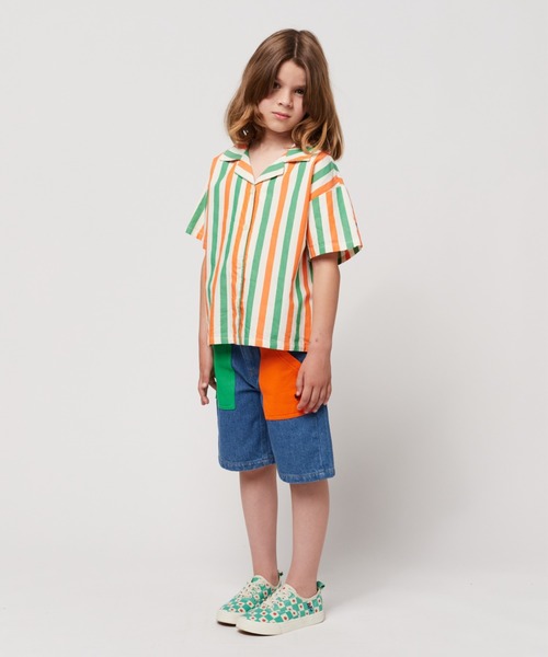 Color Block denim bermuda shorts（デニムパンツ）｜BOBO