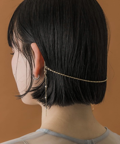 SMELLY（スメリー）の「ボールチェーンバックカチューシャ（カチューシャ・レディース・ゴールド・-）」の3枚目の写真