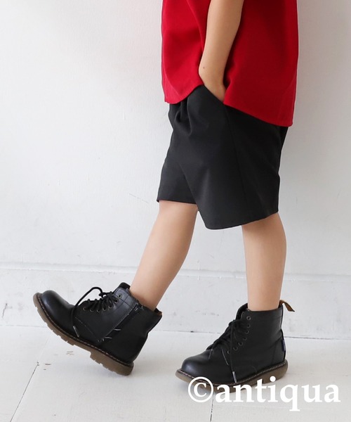 antiqua(アンティカ)の「タックハーフパンツ(その他パンツ・キッズ・ブラック/ピンク/ベージュ・130/120)」の6枚目の写真