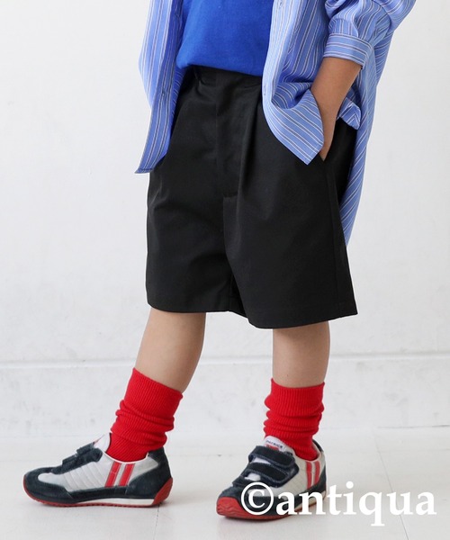 antiqua(アンティカ)の「タックハーフパンツ(その他パンツ・キッズ・ブラック/ピンク/ベージュ・130/120)」の8枚目の写真
