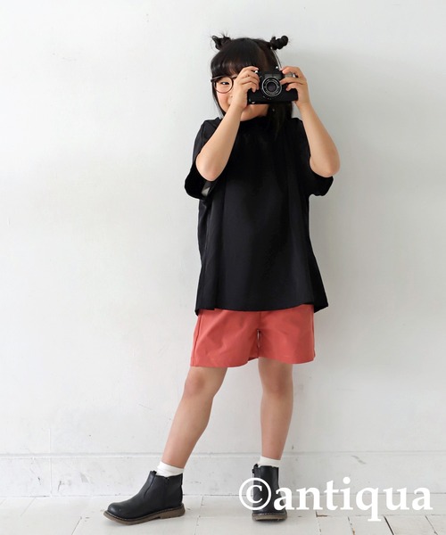 antiqua(アンティカ)の「タックハーフパンツ(その他パンツ・キッズ・ブラック/ピンク/ベージュ・130/120)」の18枚目の写真