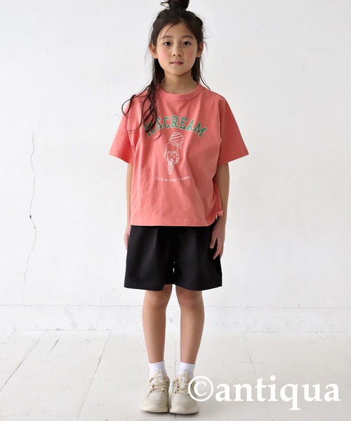antiqua(アンティカ)の「タックハーフパンツ(その他パンツ・キッズ・ブラック/ピンク/ベージュ・130/120)」の20枚目の写真