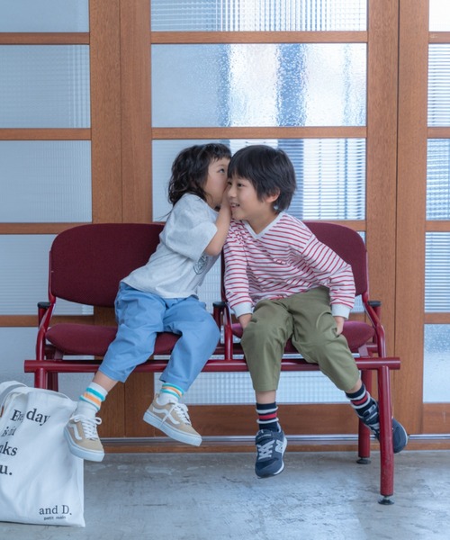 and D. petit main（アンドディープティマイン）の「【デイリー】ラインソックス（ソックス/靴下・キッズ・レモンイエロー/ブルー/トップグレー/サックスブルー/ネイビー/ラベンダー・S(13-15㎝)/M(16-18cm)/L(18-20cm)）」の7枚目の写真