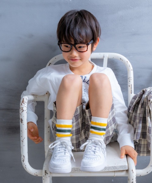 and D. petit main（アンドディープティマイン）の「【デイリー】ラインソックス（ソックス/靴下・キッズ・レモンイエロー/ブルー/トップグレー/サックスブルー/ネイビー/ラベンダー・S(13-15㎝)/M(16-18cm)/L(18-20cm)）」の18枚目の写真