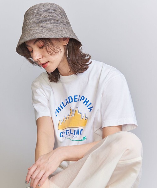 ビューティー＆ユースバケット　ラフィアバケットハット FILA x BE:FIRST LOGO BUCKET HAT 231013101 フィラ × ビー