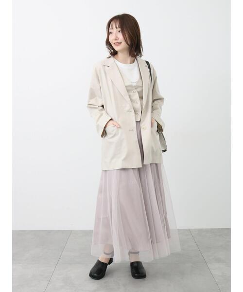 Te chichi TERRASSE(テチチテラス)の「オーロラチュールスカート(スカート・レディース・オフホワイト/ブラック/モカ・F)」の15枚目の写真