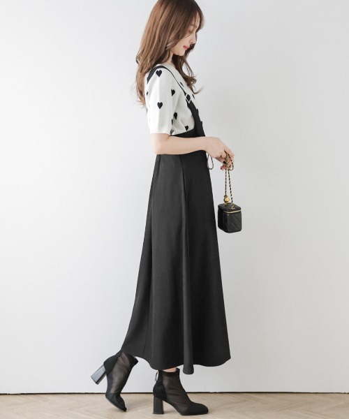 AMELY（エミリー）の「フロントジップジャンパースカート（ジャンパースカート・レディース・ブラック/ミント/ベージュ系/グレイッシュベージュ・フリー）」の7枚目の写真