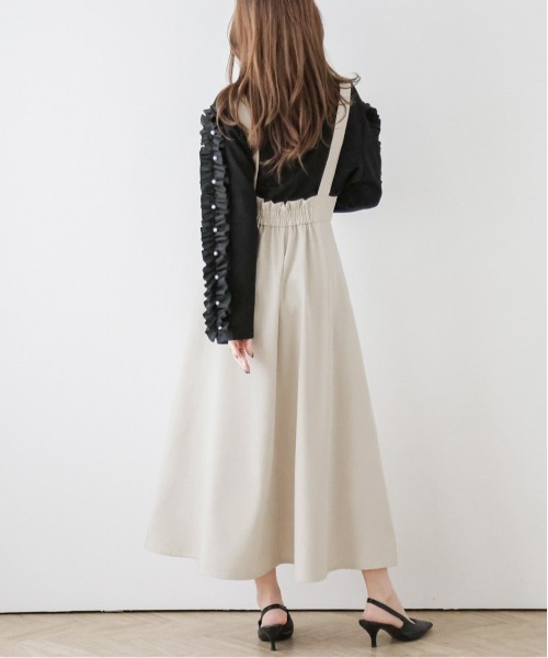 AMELY（エミリー）の「フロントジップジャンパースカート（ジャンパースカート・レディース・ブラック/ミント/ベージュ系/グレイッシュベージュ・フリー）」の17枚目の写真