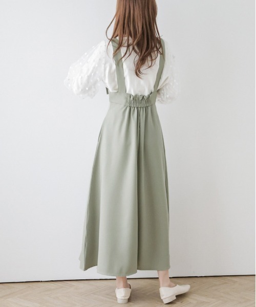 AMELY（エミリー）の「フロントジップジャンパースカート（ジャンパースカート・レディース・ブラック/ミント/ベージュ系/グレイッシュベージュ・フリー）」の20枚目の写真