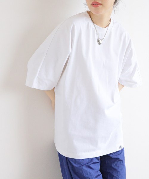 LANTERN（ランタン）の「【LANTERN / ランタン】 DOLMAN SLEEVE TEE（Tシャツ/カットソー・レディース・ブラック/ホワイト・MEDIUM）」の2枚目の写真