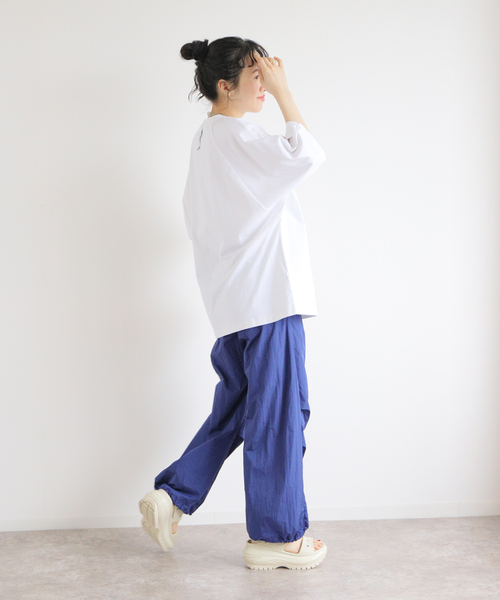 LANTERN（ランタン）の「【LANTERN / ランタン】 DOLMAN SLEEVE TEE（Tシャツ/カットソー・レディース・ブラック/ホワイト・MEDIUM）」の21枚目の写真