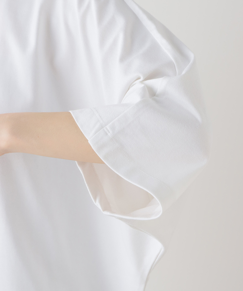 LANTERN（ランタン）の「【LANTERN / ランタン】 DOLMAN SLEEVE TEE（Tシャツ/カットソー・レディース・ブラック/ホワイト・MEDIUM）」の11枚目の写真