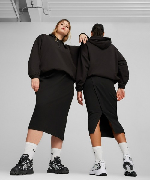 PUMA(プーマ)の「PUMA プーマ ウィメンズ CLASSICS リブ ミディアムレングス スカート(スカート・レディース・ブラック/ベージュ系その他・X-LARGE/LARGE/SMALL/MEDIUM)」の6枚目の写真