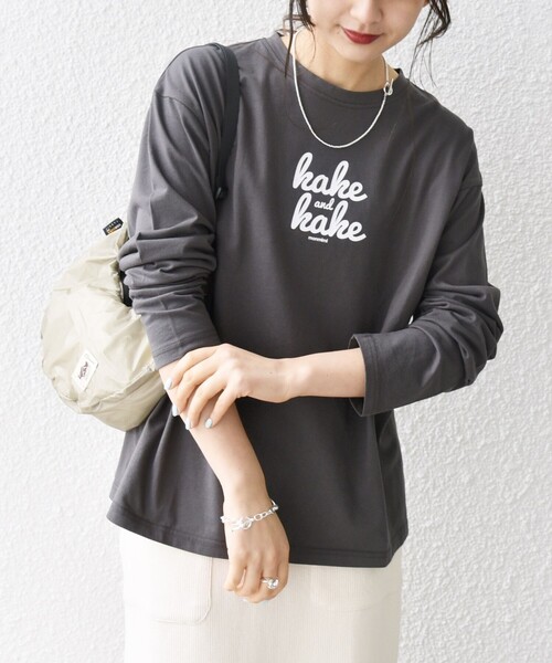 monmimi（モンミミ）の「【SHIPS any別注】MONMIMI: ロゴ プリント ロンTEE 24SS（Tシャツ/カットソー・レディース・チャコールグレー/ライトブルー/ホワイト/ピンク・ONE SIZE）」の3枚目の写真