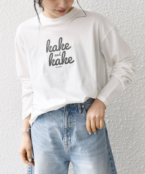 monmimi（モンミミ）の「【SHIPS any別注】MONMIMI: ロゴ プリント ロンTEE 24SS（Tシャツ/カットソー・レディース・チャコールグレー/ライトブルー/ホワイト/ピンク・ONE SIZE）」の8枚目の写真