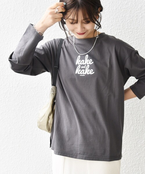 monmimi（モンミミ）の「【SHIPS any別注】MONMIMI: ロゴ プリント ロンTEE 24SS（Tシャツ/カットソー・レディース・チャコールグレー/ライトブルー/ホワイト/ピンク・ONE SIZE）」の12枚目の写真