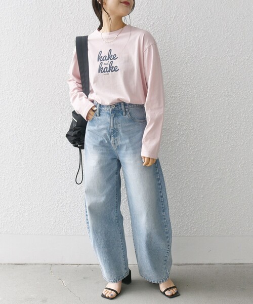 monmimi（モンミミ）の「【SHIPS any別注】MONMIMI: ロゴ プリント ロンTEE 24SS（Tシャツ/カットソー・レディース・チャコールグレー/ライトブルー/ホワイト/ピンク・ONE SIZE）」の14枚目の写真