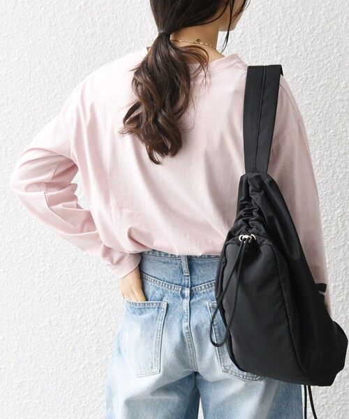 monmimi（モンミミ）の「【SHIPS any別注】MONMIMI: ロゴ プリント ロンTEE 24SS（Tシャツ/カットソー・レディース・チャコールグレー/ライトブルー/ホワイト/ピンク・ONE SIZE）」の15枚目の写真