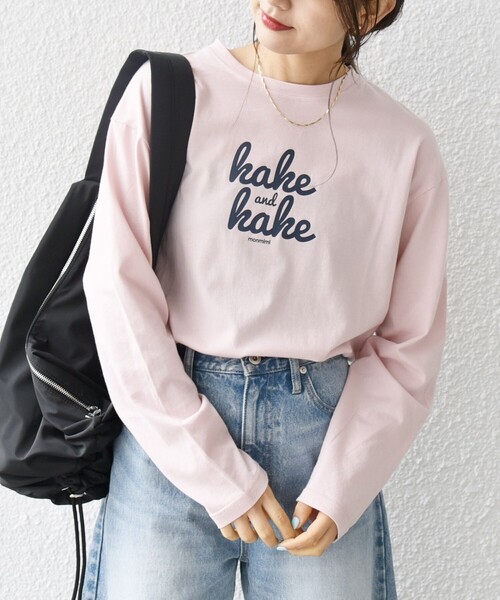 monmimi（モンミミ）の「【SHIPS any別注】MONMIMI: ロゴ プリント ロンTEE 24SS（Tシャツ/カットソー・レディース・チャコールグレー/ライトブルー/ホワイト/ピンク・ONE SIZE）」の16枚目の写真