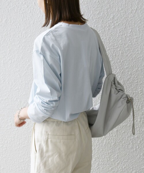 monmimi（モンミミ）の「【SHIPS any別注】MONMIMI: ロゴ プリント ロンTEE 24SS（Tシャツ/カットソー・レディース・チャコールグレー/ライトブルー/ホワイト/ピンク・ONE SIZE）」の21枚目の写真