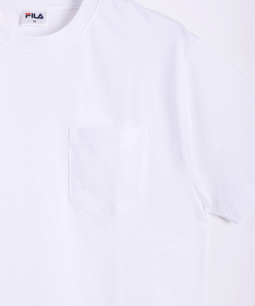FILA(フィラ)の「FILA コットン100% ポケット付き半袖無地Tシャツ(Tシャツ/カットソー・メンズ・ネイビー/ホワイト/ブラック/グリーン・LL/L/M)」の12枚目の写真