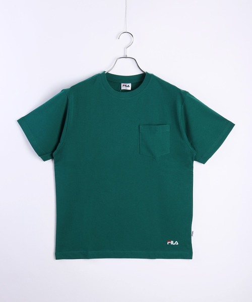 FILA(フィラ)の「FILA コットン100% ポケット付き半袖無地Tシャツ(Tシャツ/カットソー・メンズ・ネイビー/ホワイト/ブラック/グリーン・LL/L/M)」の17枚目の写真