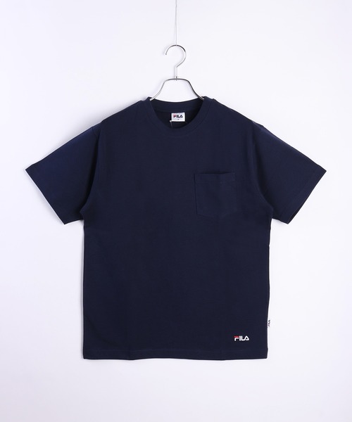 FILA(フィラ)の「FILA コットン100% ポケット付き半袖無地Tシャツ(Tシャツ/カットソー・メンズ・ネイビー/ホワイト/ブラック/グリーン・LL/L/M)」の22枚目の写真