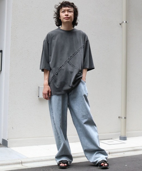 セール】Pigment hard wash switching T/ピグメント ハード