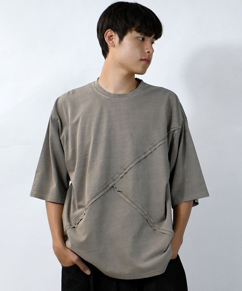 【LIFEWORK】ピグメント クロム ショート 半袖 Tシャツ セール】Pigment hard wash switching T/ピグメント ハード