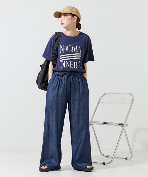 FREAK'S STORE(フリークスストア)の「限定展開 レーヨン デニム イージーパンツ(デニムパンツ・レディース・ネイビー/ブラック/ブルー・SMALL/MEDIUM)」の11枚目の写真