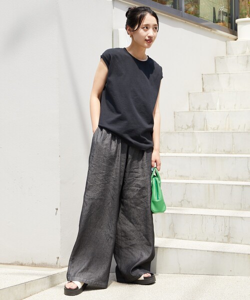 FREAK'S STORE(フリークスストア)の「限定展開 レーヨン デニム イージーパンツ(デニムパンツ・レディース・ネイビー/ブラック/ブルー・SMALL/MEDIUM)」の13枚目の写真