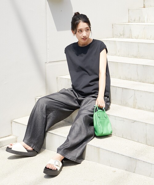 FREAK'S STORE(フリークスストア)の「限定展開 レーヨン デニム イージーパンツ(デニムパンツ・レディース・ネイビー/ブラック/ブルー・SMALL/MEDIUM)」の17枚目の写真