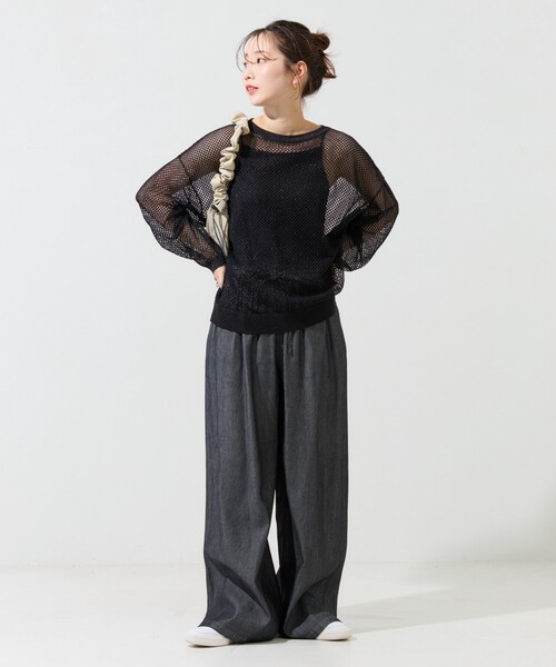 FREAK'S STORE(フリークスストア)の「限定展開 レーヨン デニム イージーパンツ(デニムパンツ・レディース・ネイビー/ブラック/ブルー・SMALL/MEDIUM)」の18枚目の写真