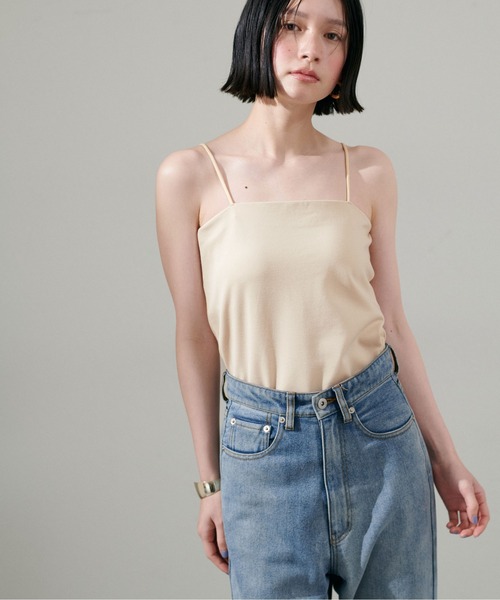 LARUTA（ラルータ）の「【LARUTA】カップ付きレーヨンポンチキャミ（キャミソール・レディース・ライトグレー/オフホワイト/ライトベージュ/ブラック・FREE）」の22枚目の写真