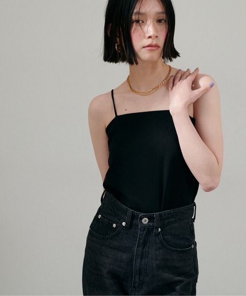 LARUTA（ラルータ）の「【LARUTA】カップ付きレーヨンポンチキャミ（キャミソール・レディース・ライトグレー/オフホワイト/ライトベージュ/ブラック・FREE）」の10枚目の写真