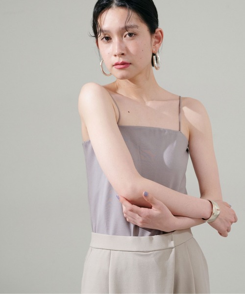 LARUTA（ラルータ）の「【LARUTA】カップ付きレーヨンポンチキャミ（キャミソール・レディース・ライトグレー/オフホワイト/ライトベージュ/ブラック・FREE）」の17枚目の写真