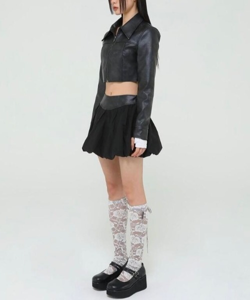 UGLY SHADOW(アグリーシャドウ)の「【Uglyshadow】ROSE LACE LONG SOCKS / 【アグリーシャドウ】ローズレースロングソックス(ソックス/靴下・レディース・グレー/ベージュ/ブラック・ONE SIZE)」の17枚目の写真