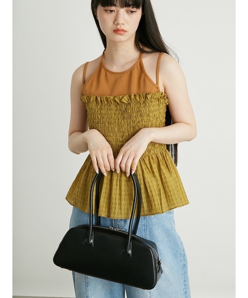 LILY BROWN（リリーブラウン）の「ミニボウリングトートバッグ（ボストンバッグ・レディース・ライトブルー/ブラック/シルバー・FREE）」の7枚目の写真